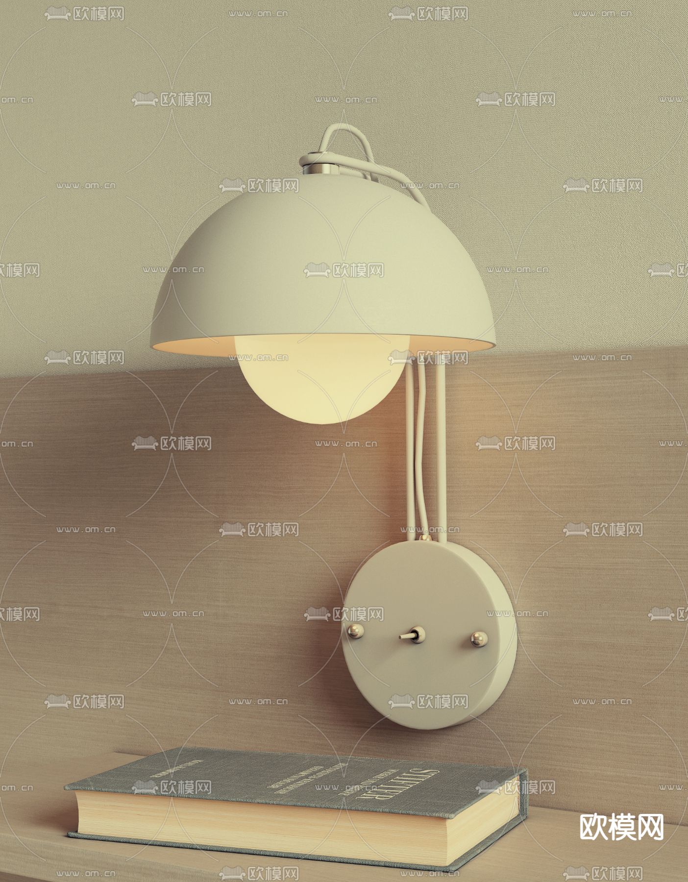 壁灯 阅读灯 床头灯3d模型下载（渲染图1）