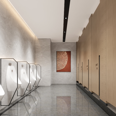  现代公共卫生间su模型 