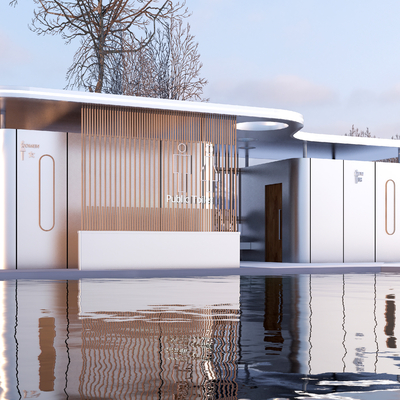  现代公共厕所su模型 