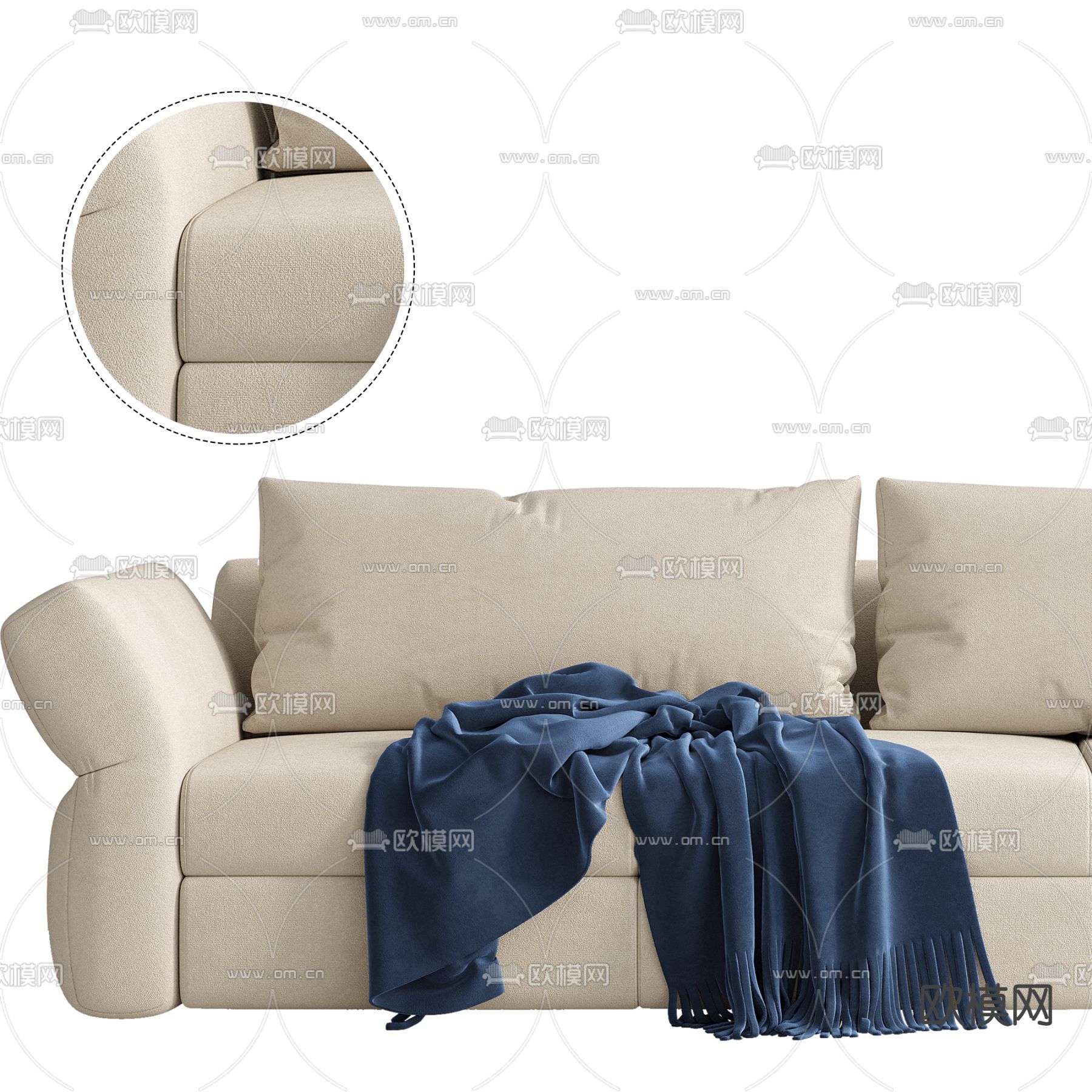 Bonaldo 多人沙发3d模型下载（渲染图2）