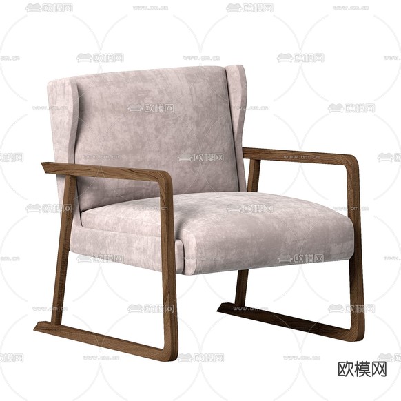REVO 橙色休闲椅子3d模型下载(渲染图4)