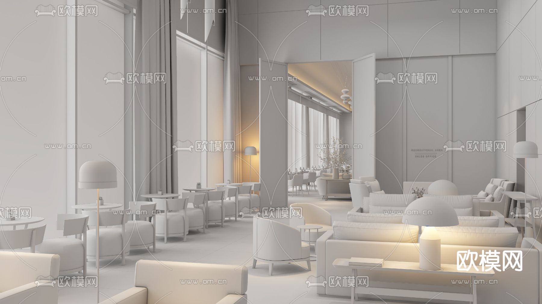 东京宝格丽酒店 Il Ristorante - Niko Romito意大利餐厅3d模型下载（渲染图2）