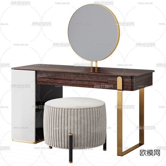 化妆台 梳妆台3d模型下载(渲染图1)