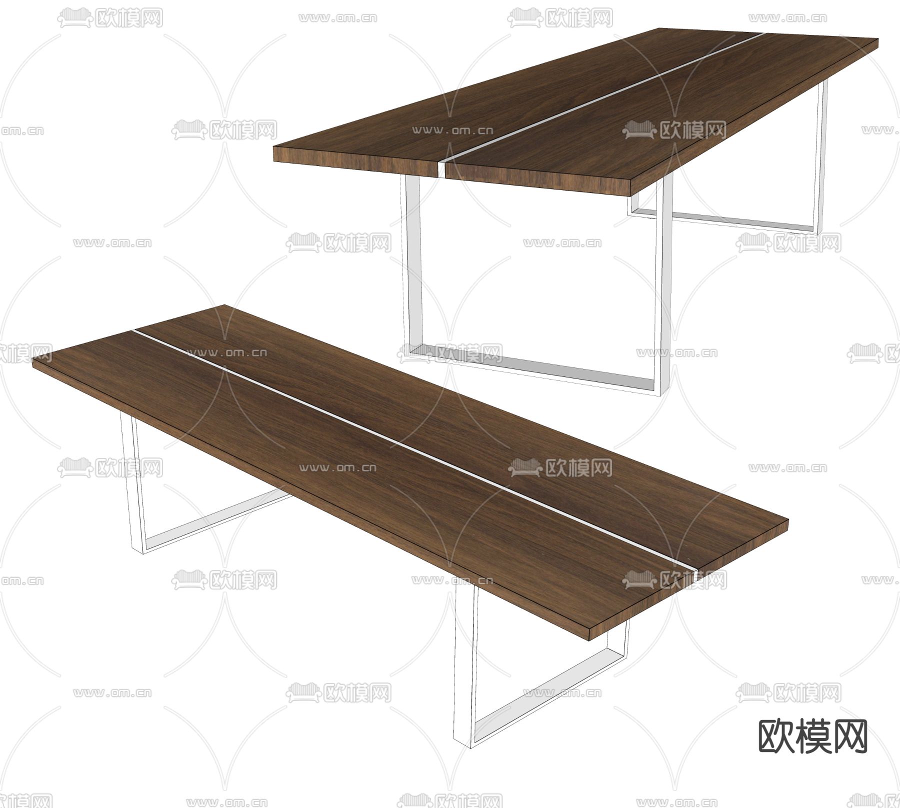 Tamashi餐桌 餐台su模型下载（渲染图2）