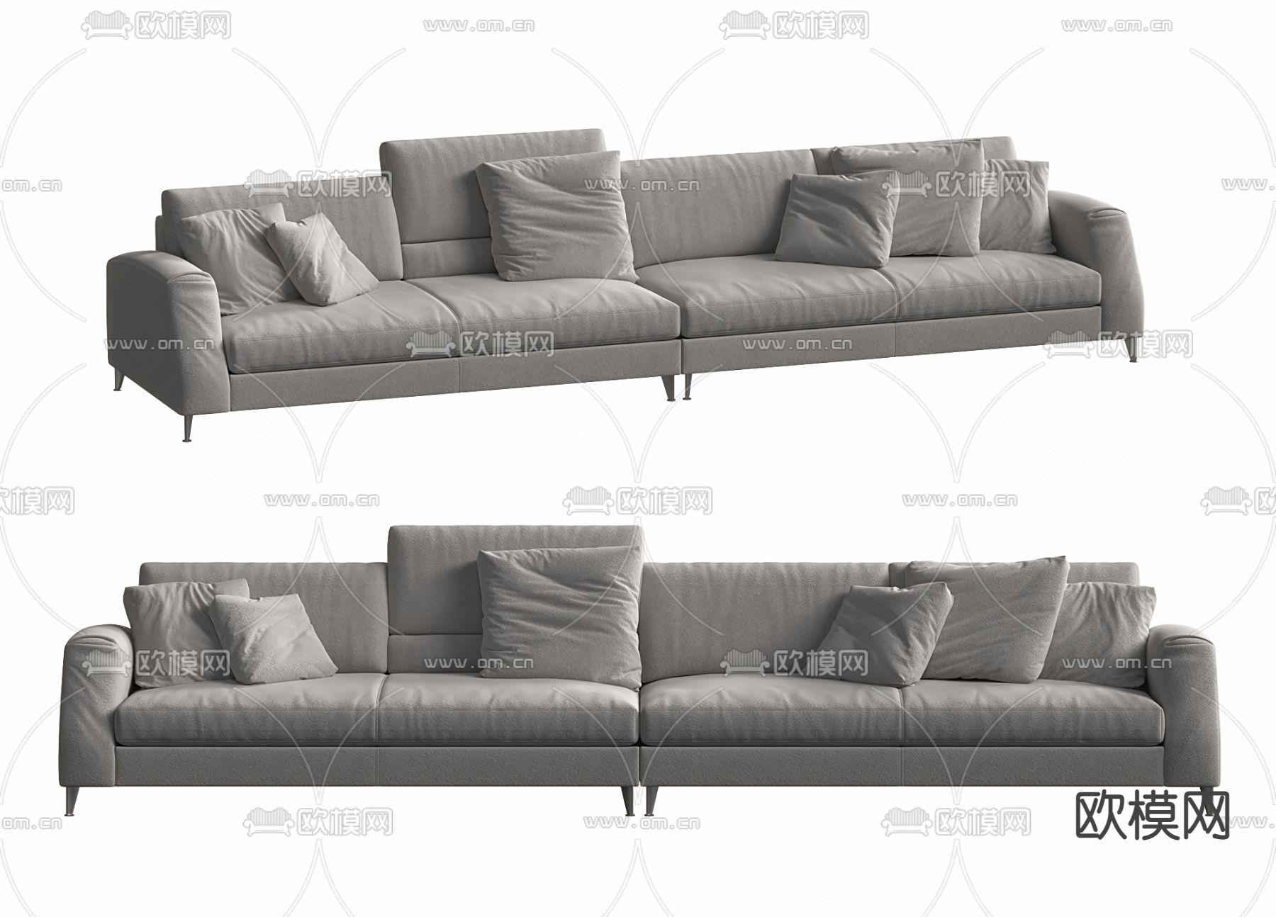 多人沙发 软体沙发3d模型下载