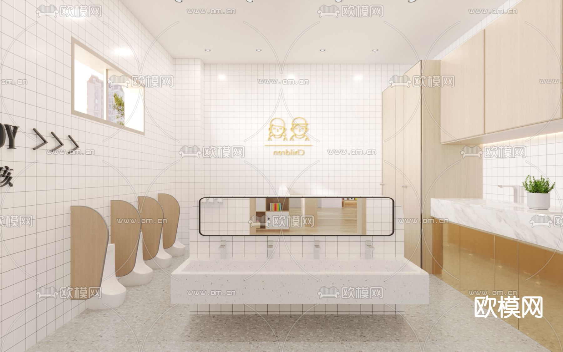 北欧幼儿园3d模型下载（渲染图2）