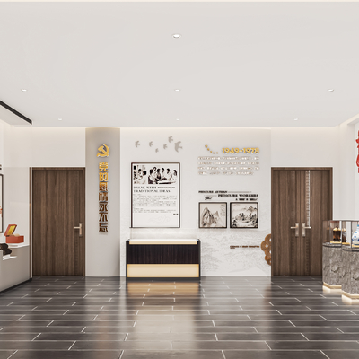  红军纪念馆su模型 