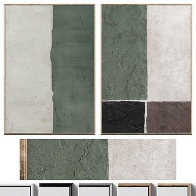 侘寂风装饰画su模型