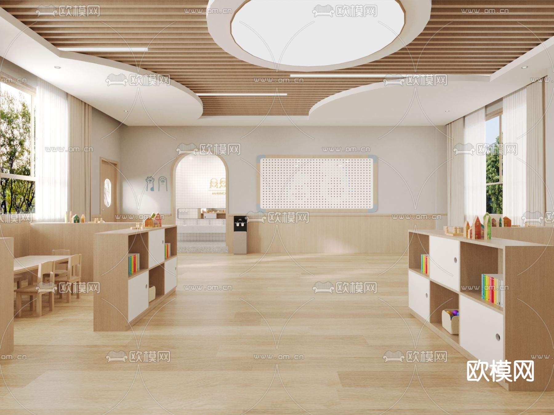北欧幼儿园3d模型下载（渲染图1）
