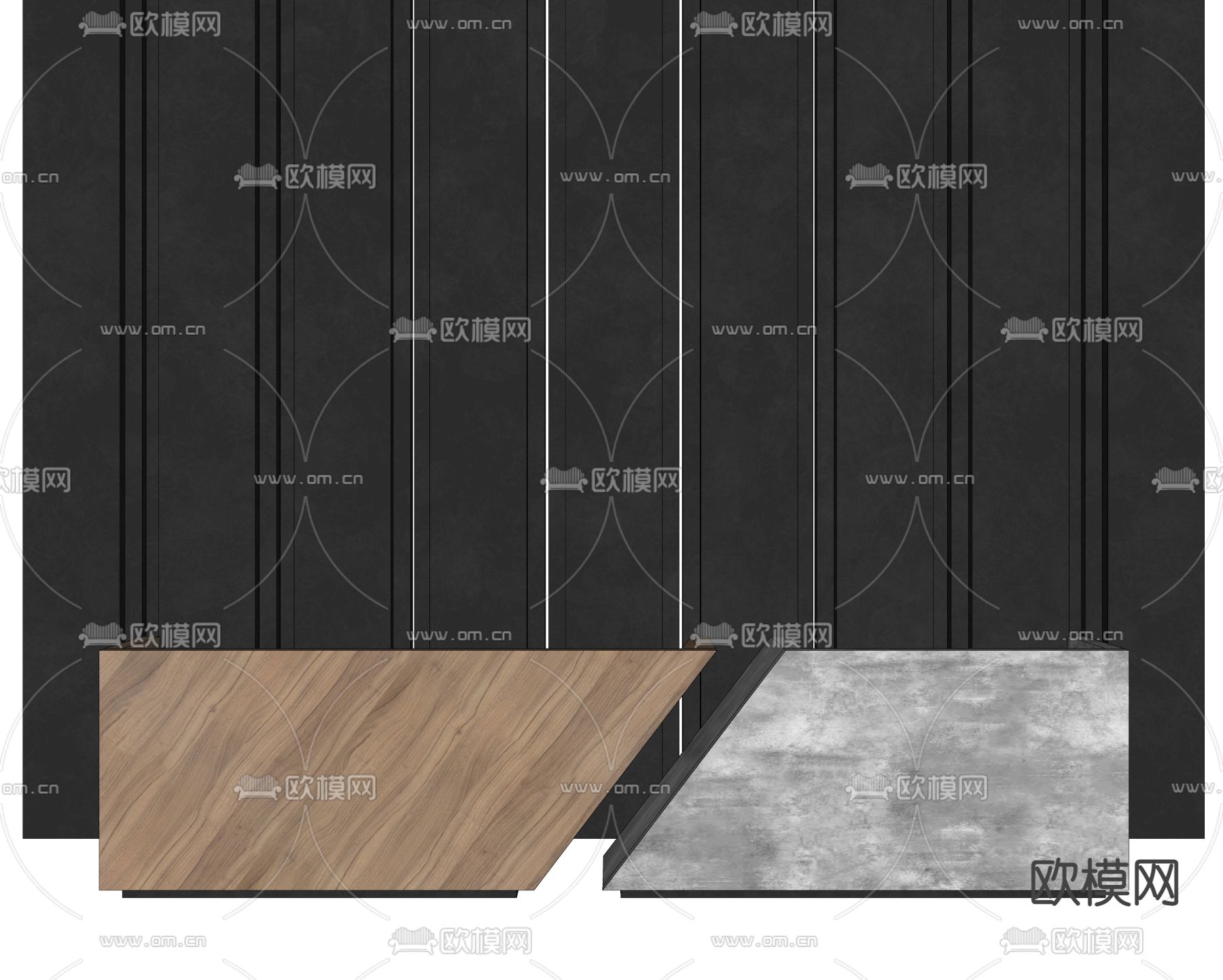 服务台 接待台su模型下载（渲染图2）