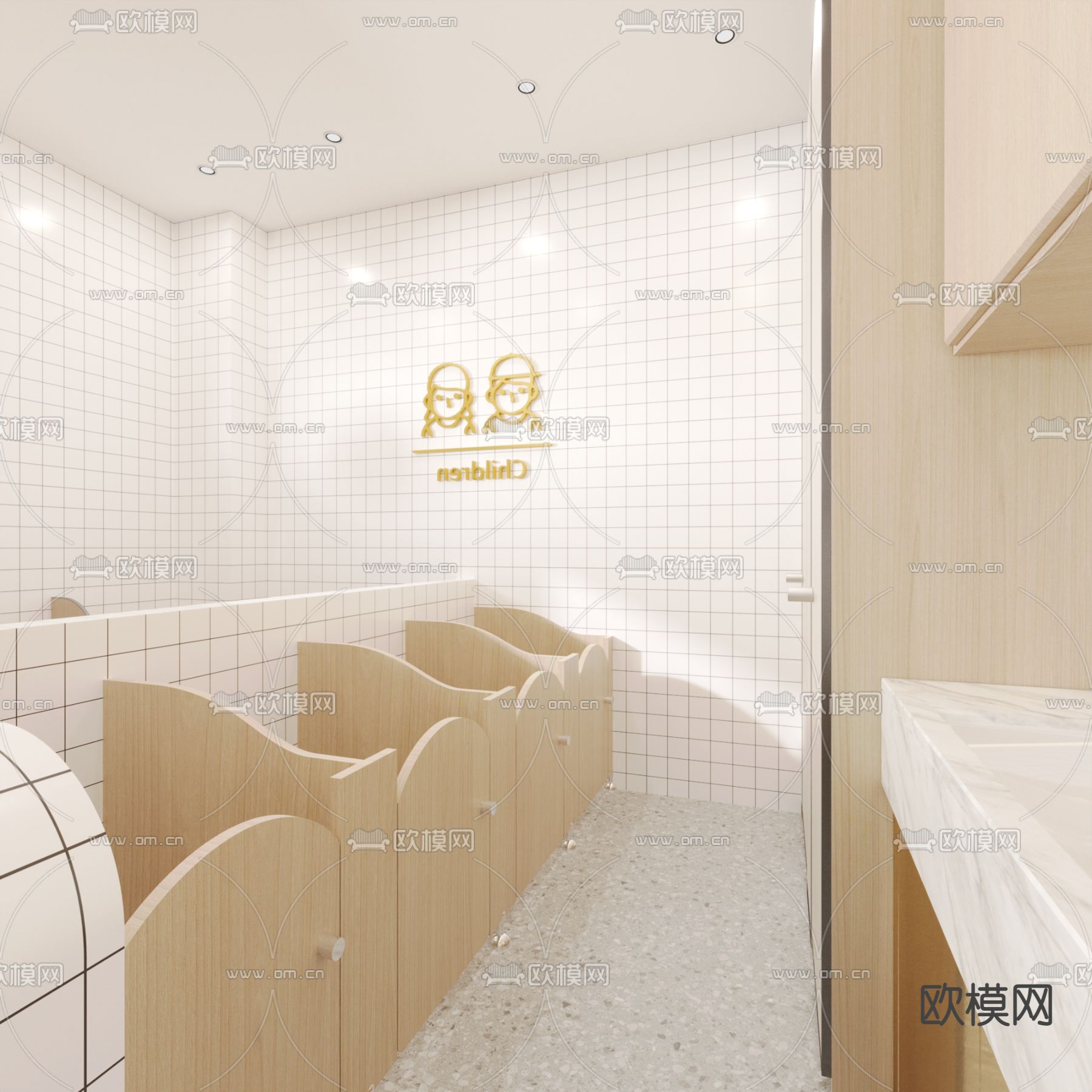 北欧幼儿园3d模型下载（渲染图3）