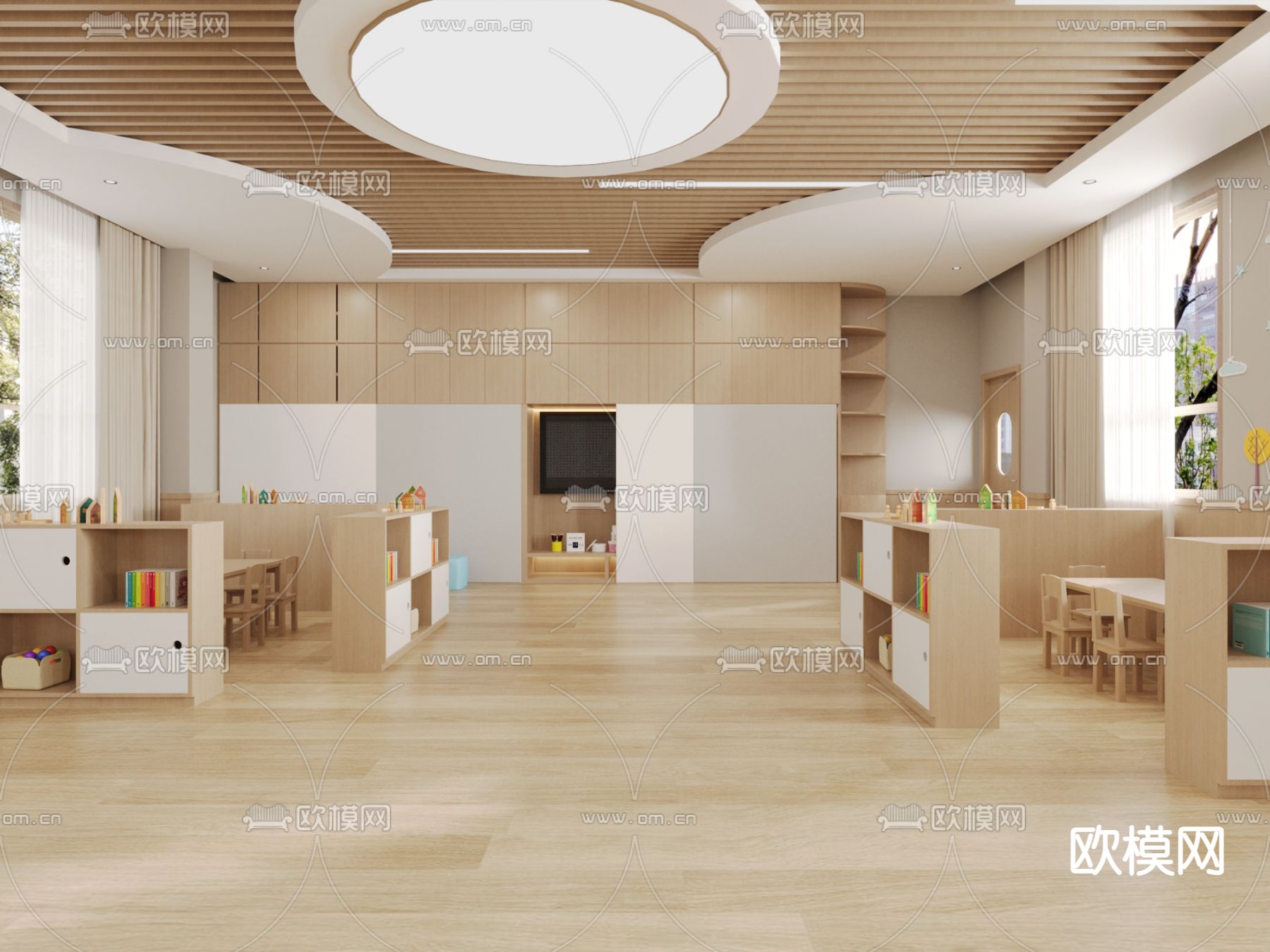 北欧幼儿园3d模型下载（渲染图4）
