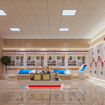  党建文化展厅su模型 