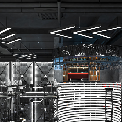  现代清吧 酒吧su模型 