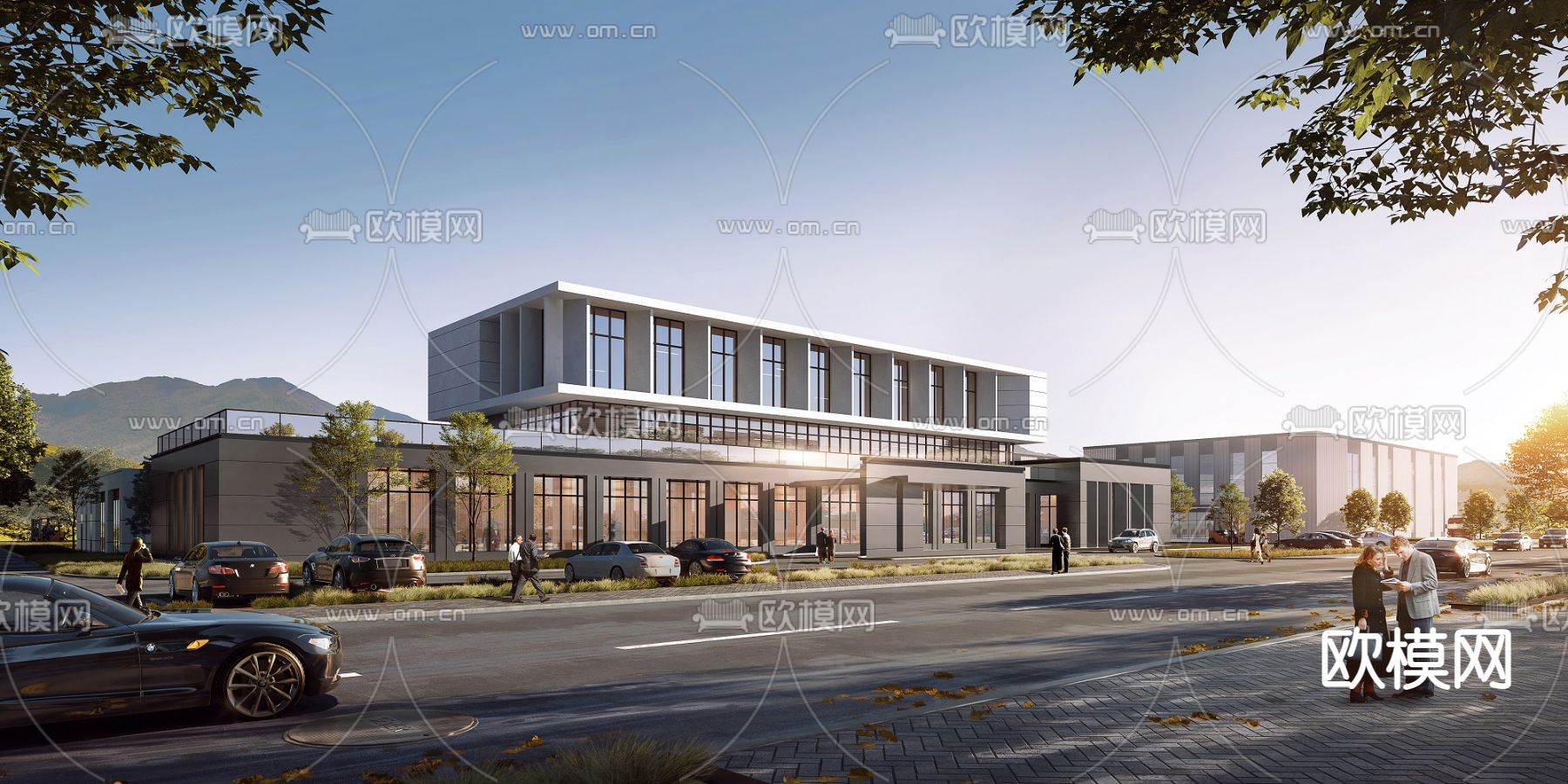 行政中心楼 建筑外观3d模型下载