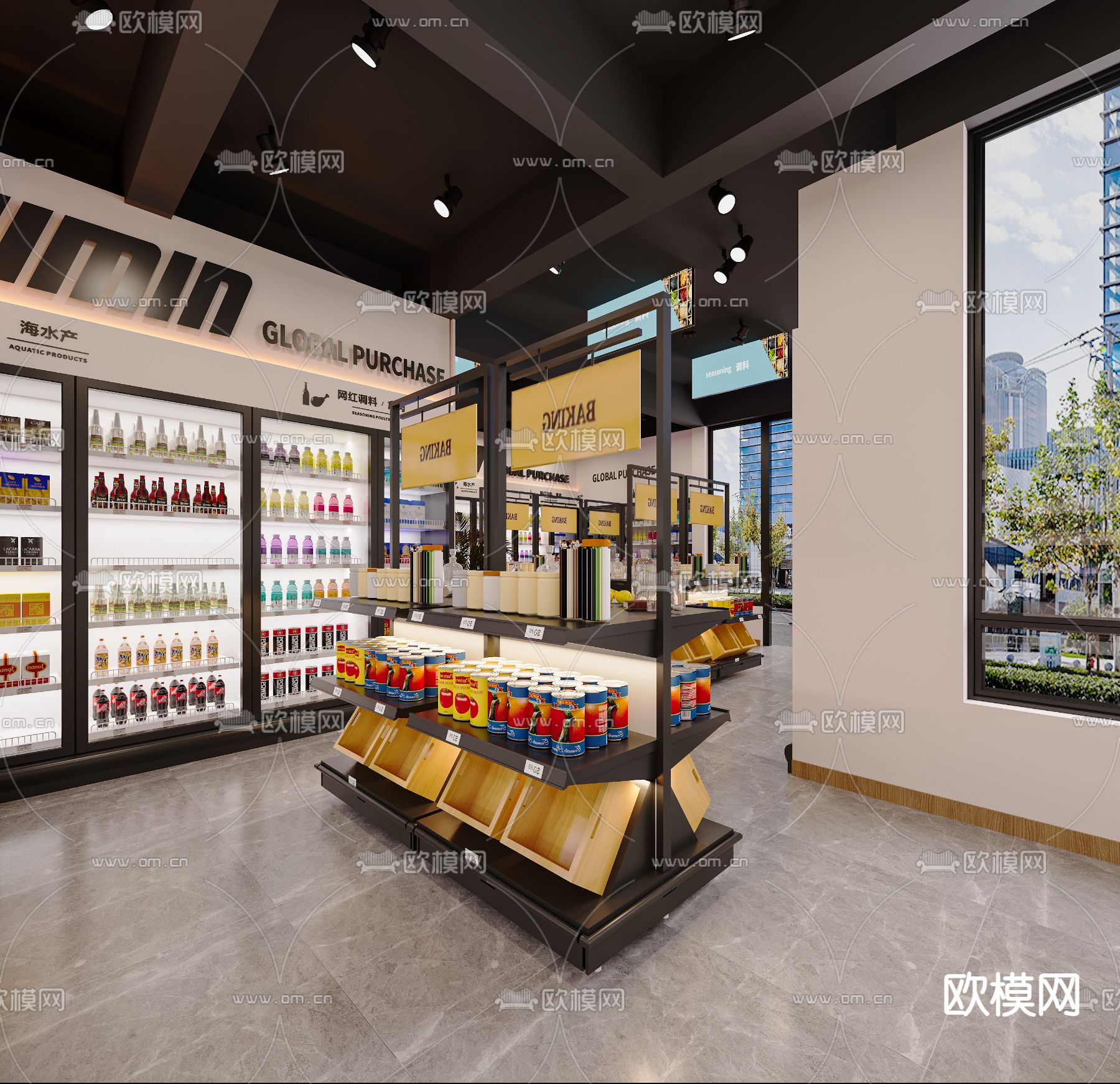 无人超市3d模型下载（渲染图2）