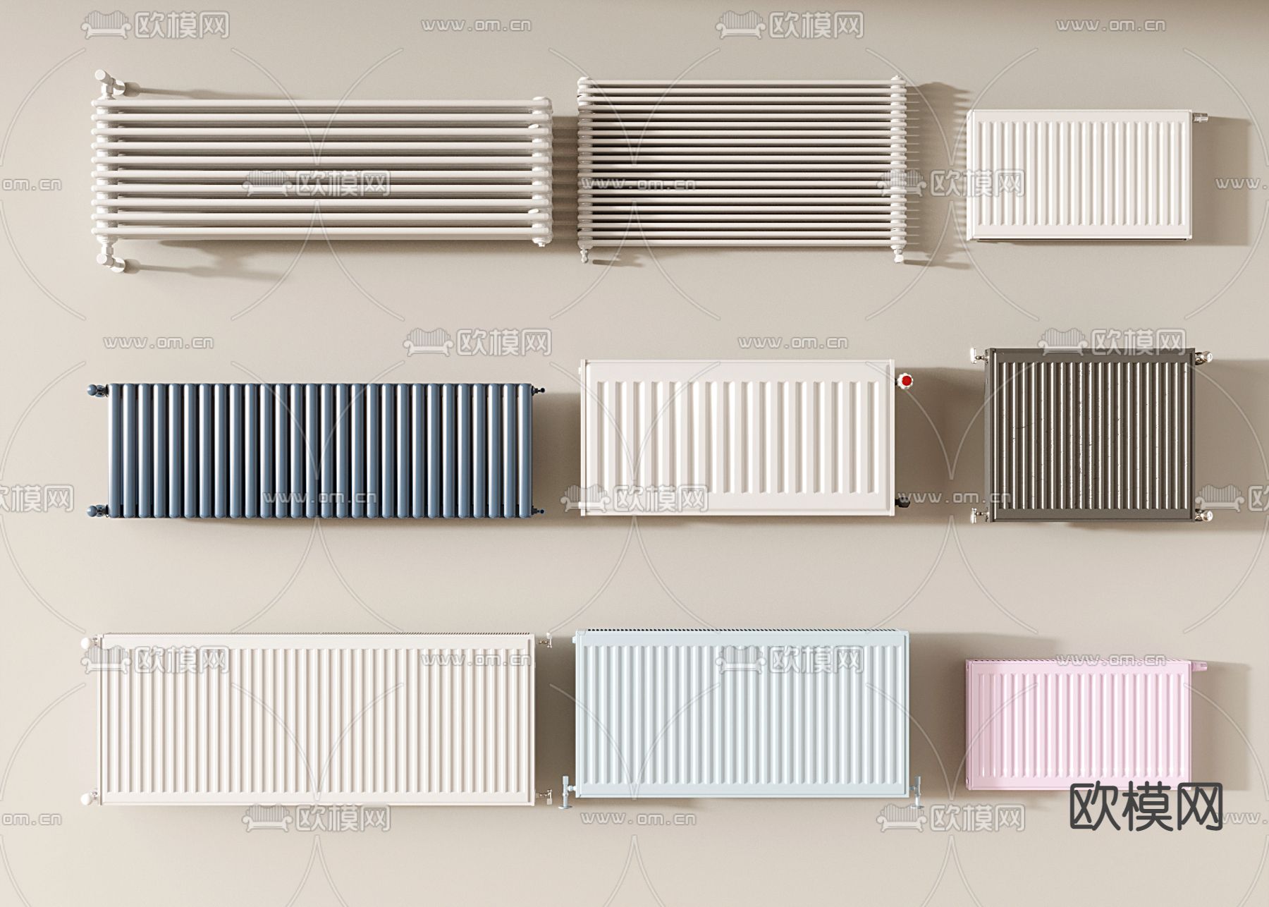 暖气片 取暖器3d模型下载