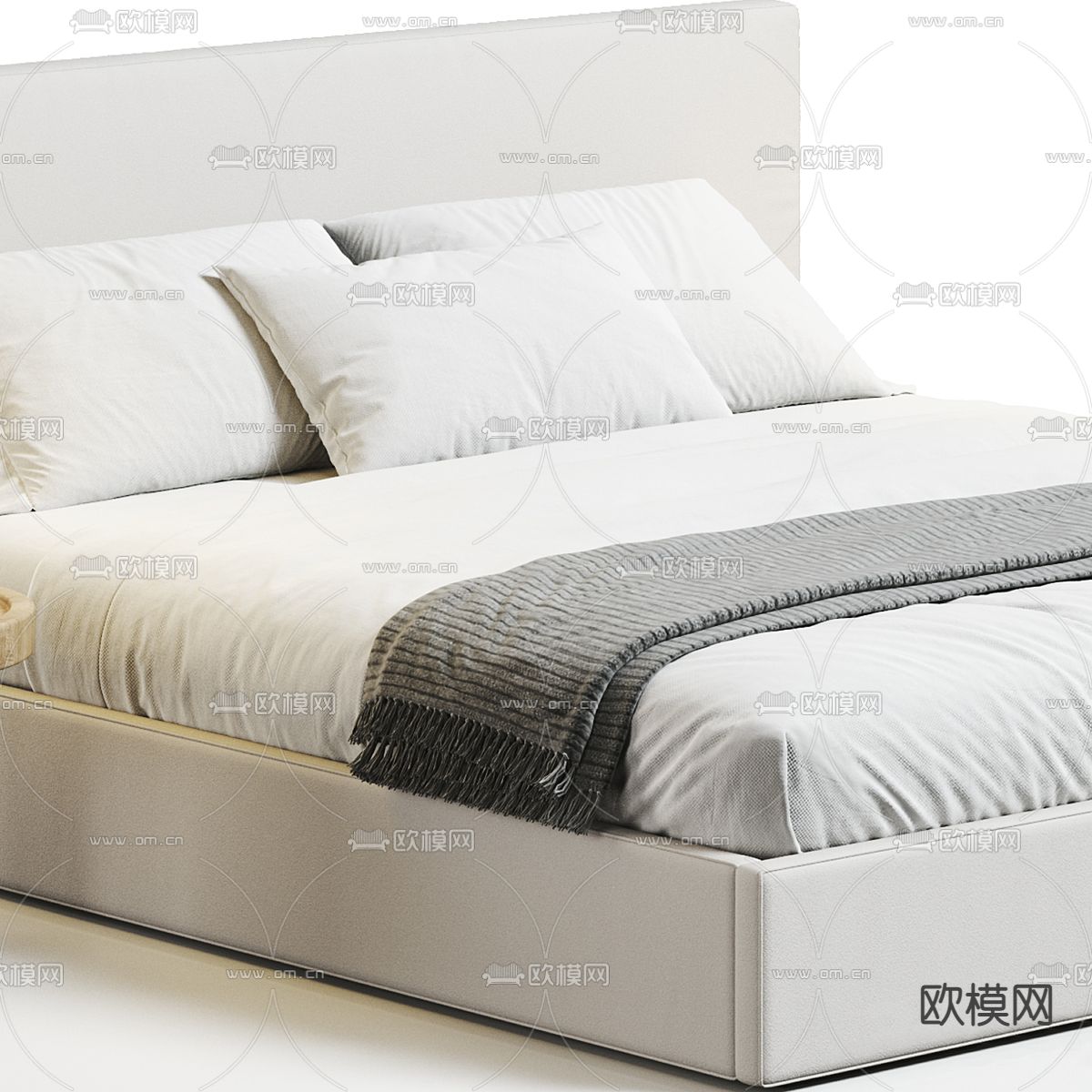 pertica SIORI 双人床3d模型下载（渲染图2）