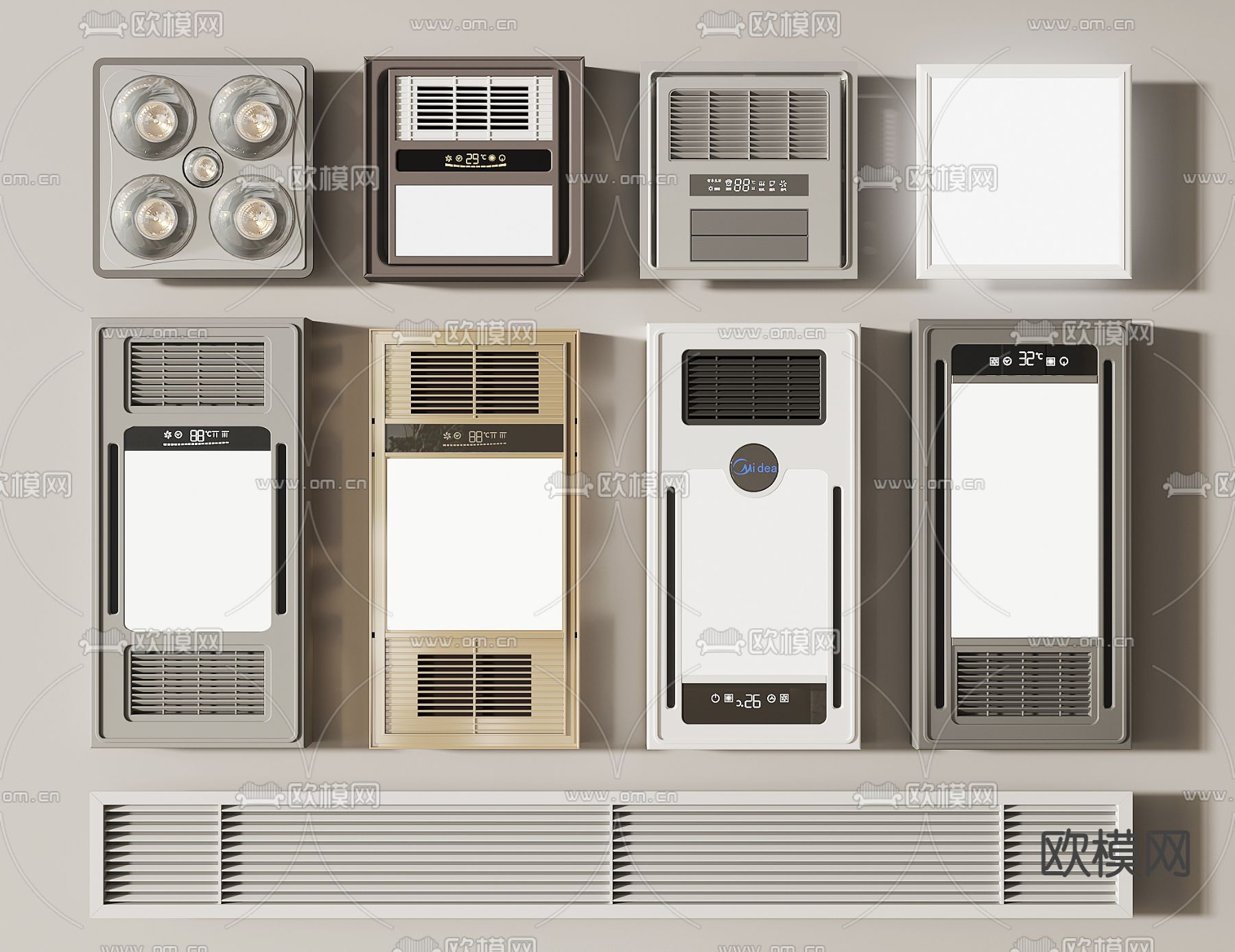 浴霸 取暖器 空调出风口3d模型下载