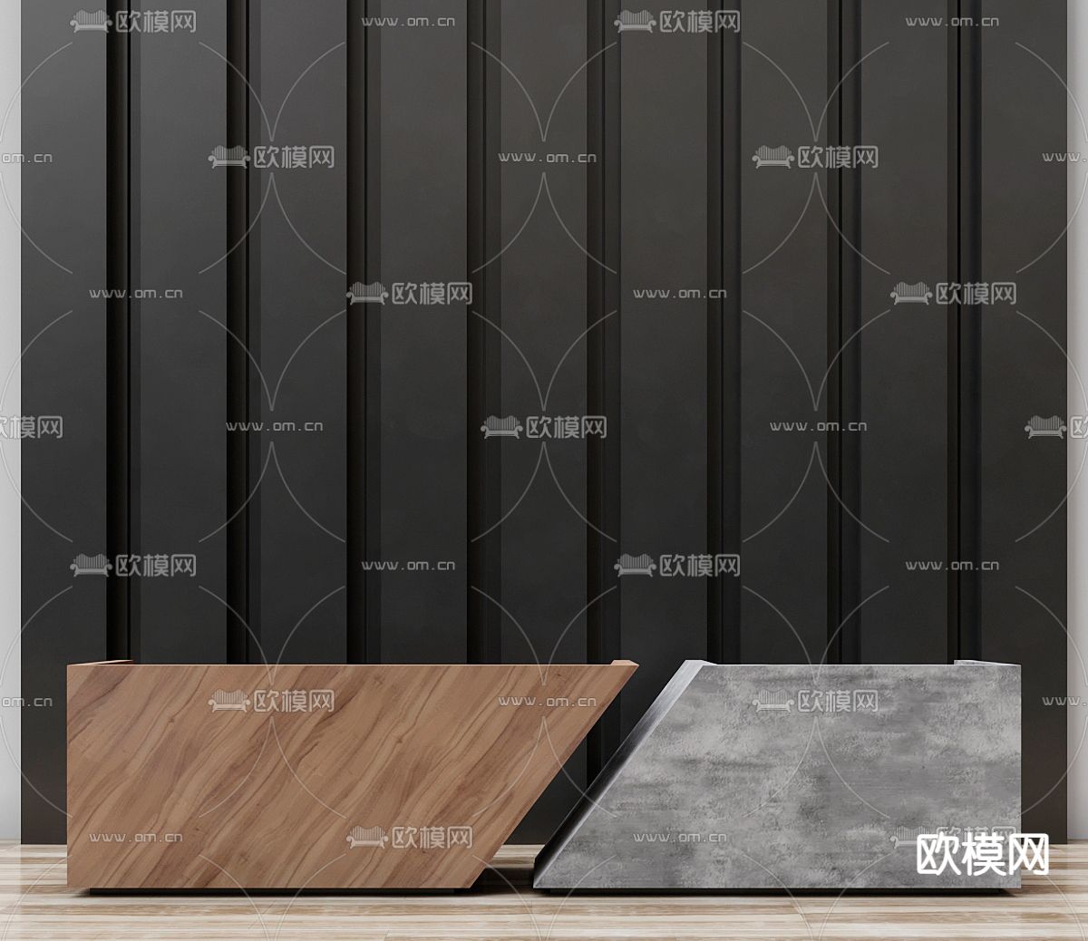 服务台 接待台su模型下载（渲染图1）