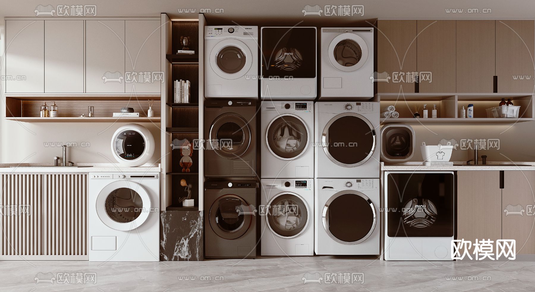 浴室柜 洗衣机3d模型下载