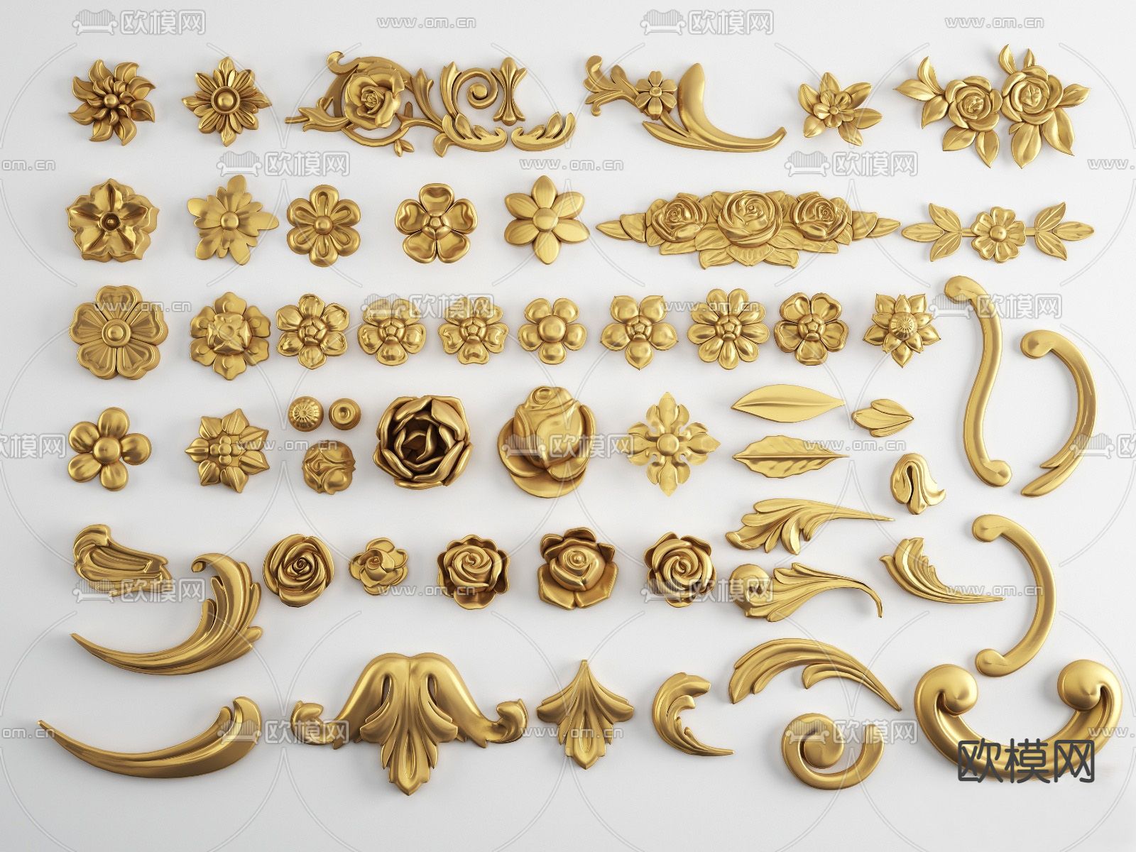 欧式雕花 浮雕角花su模型下载（渲染图1）