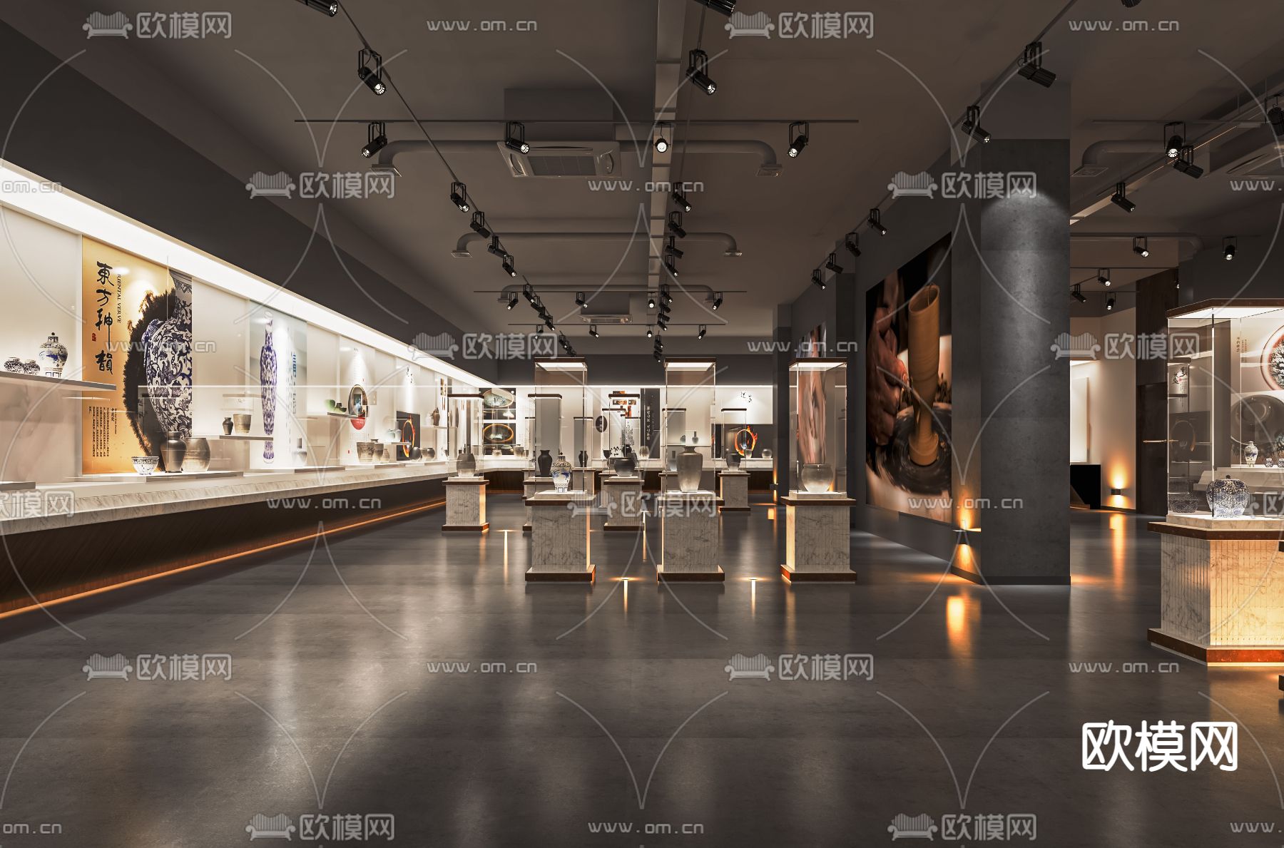 现代博物馆 展览馆su模型下载_ID14059445_sketchup模型下载-欧模网