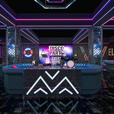  现代清吧 酒吧su模型 