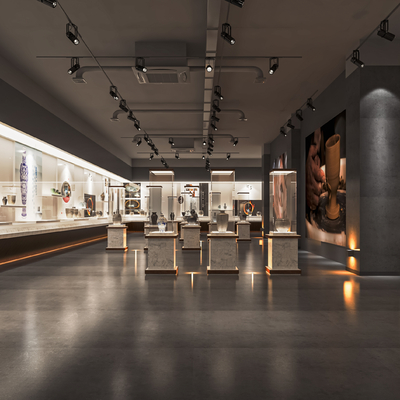  现代博物馆 展览馆su模型 