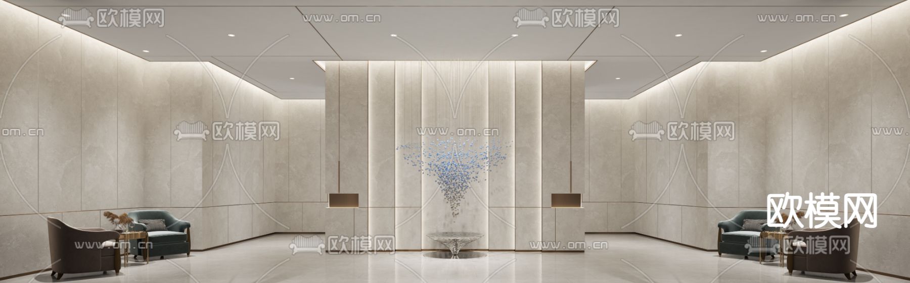 地下停车场su模型下载（渲染图2）