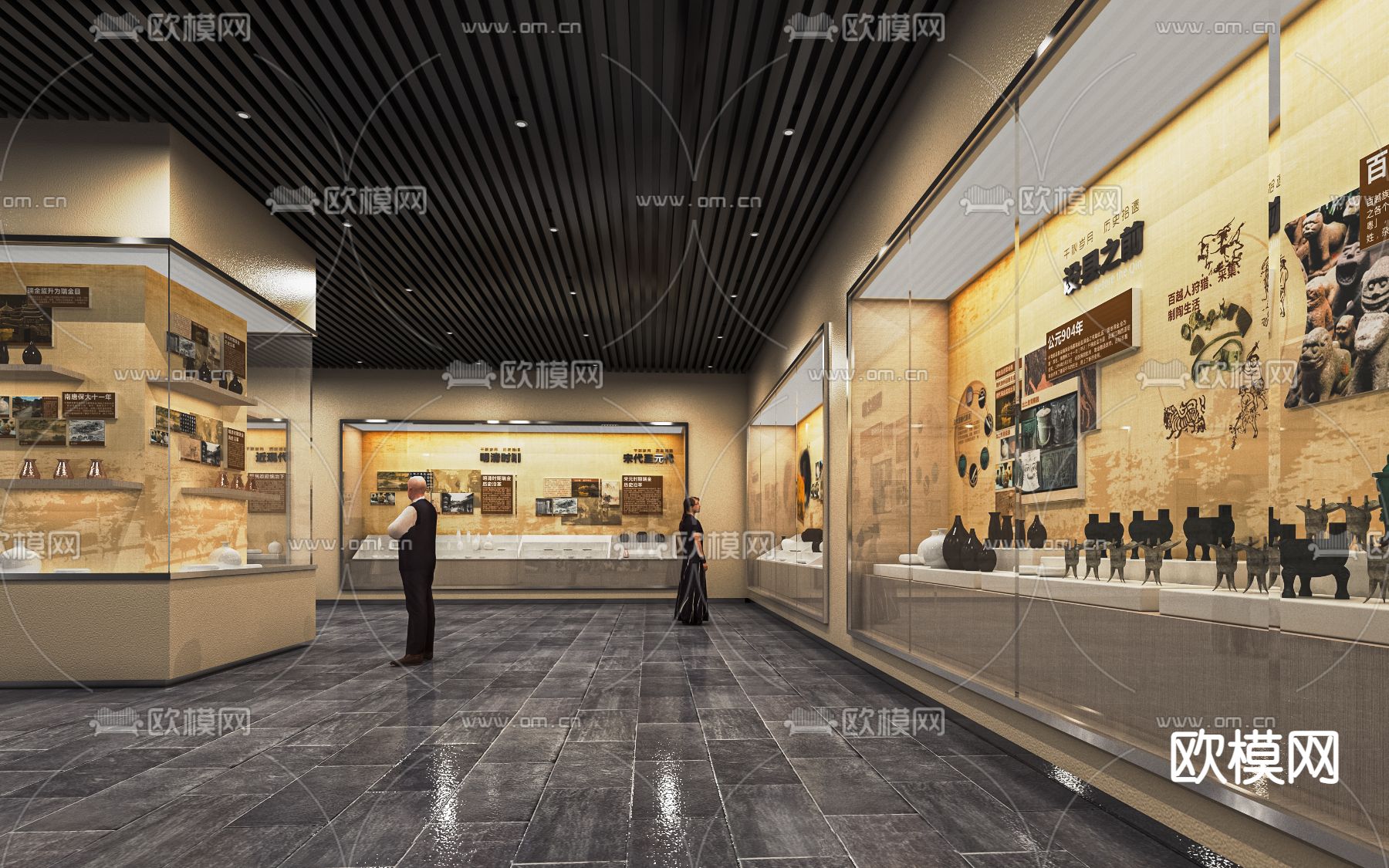 博物馆 展览馆su模型下载（渲染图1）