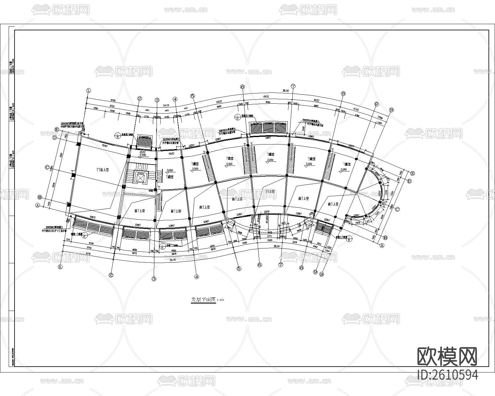 会所建筑CAD施工图下载（渲染图3）