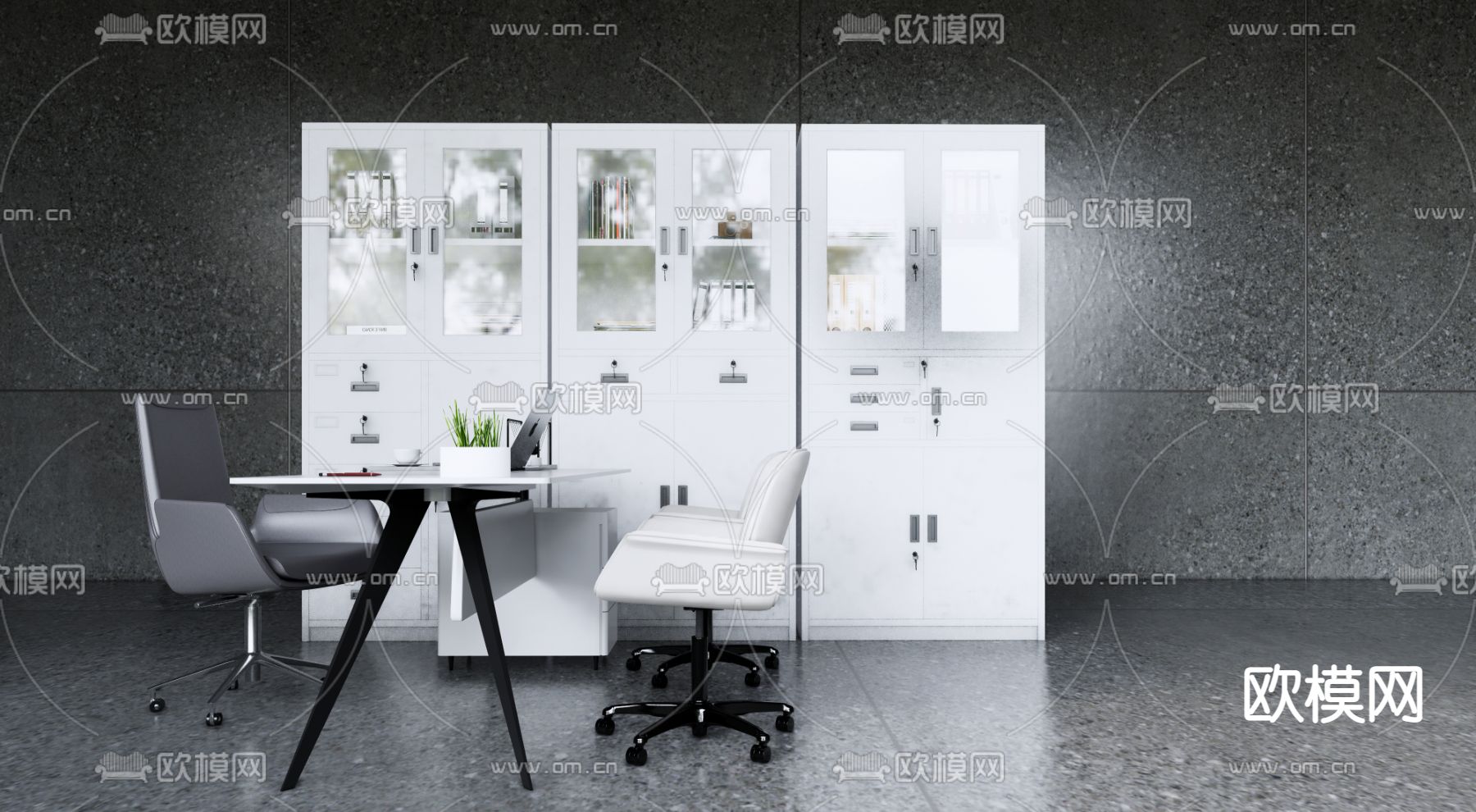 现代文件柜su模型