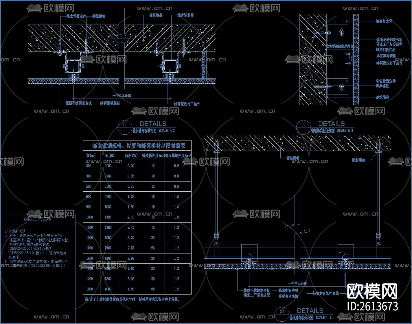 万达酒店CAD节点大样下载（渲染图5）