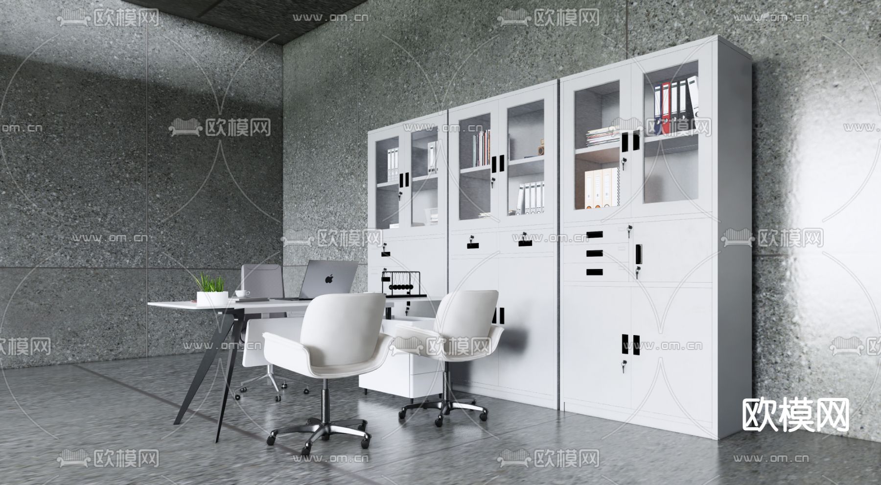 现代文件柜su模型