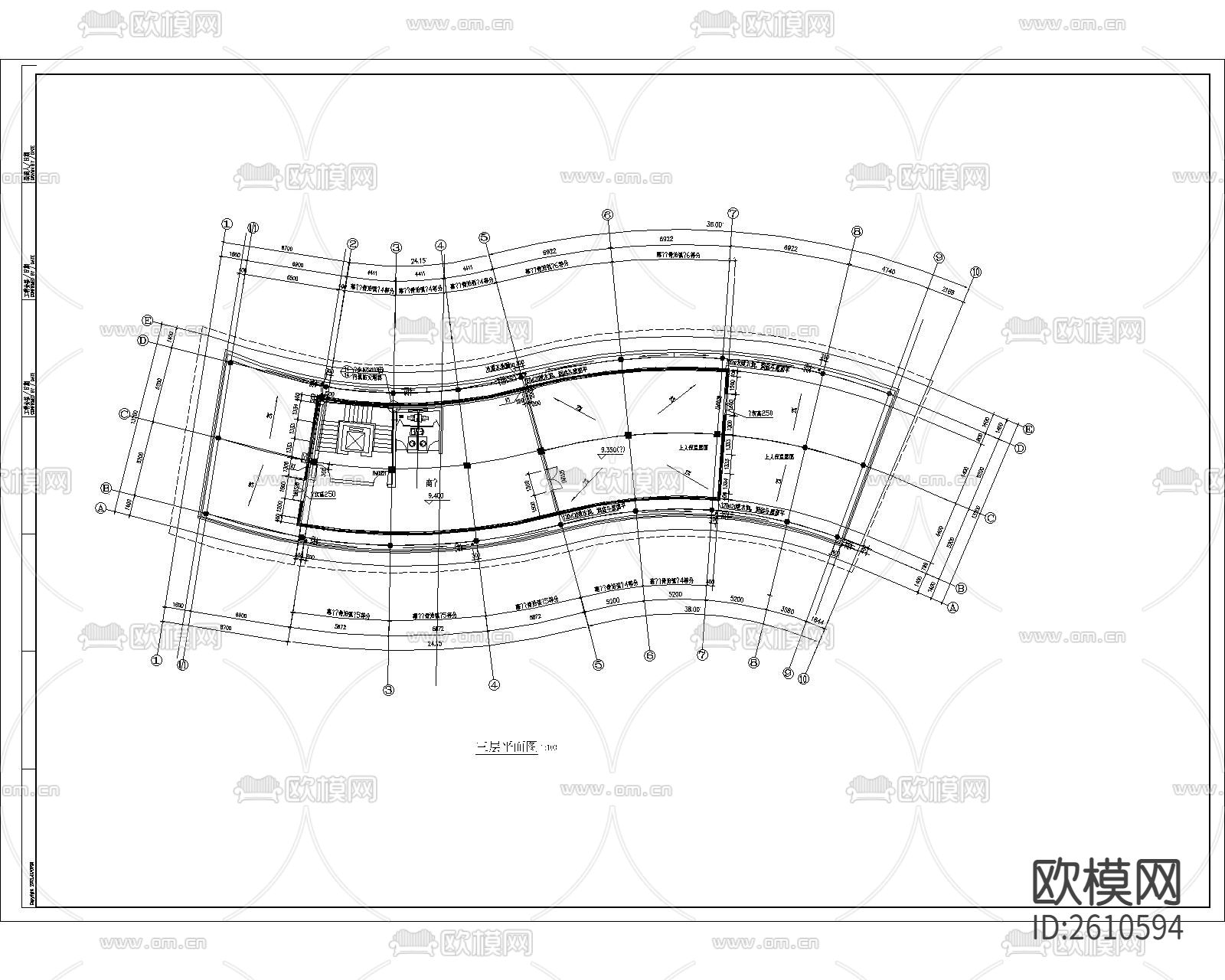 会所建筑CAD施工图下载（渲染图1）