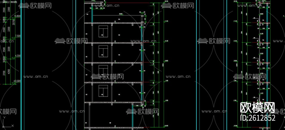 自建房CAD施工圖下載(渲染圖6)