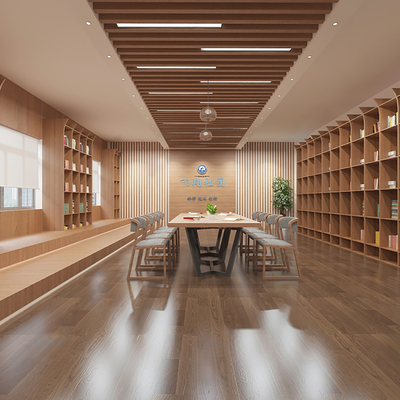  社团书吧 阅读室su模型 