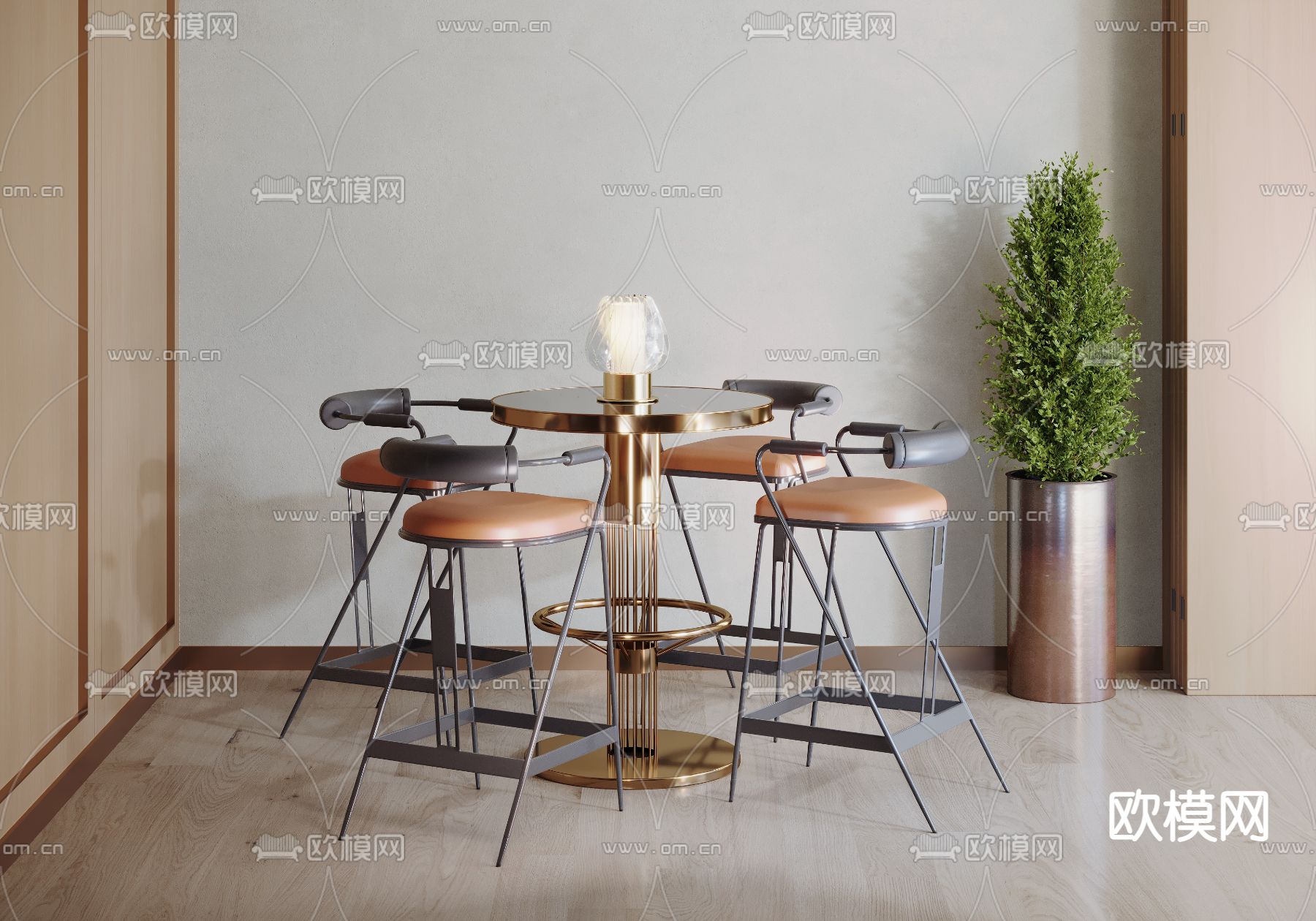 吧台 吧椅3d模型下载