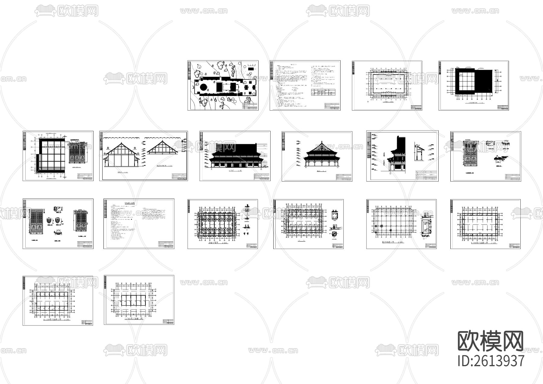金山寺大雄宝殿CAD施工图下载（渲染图10）