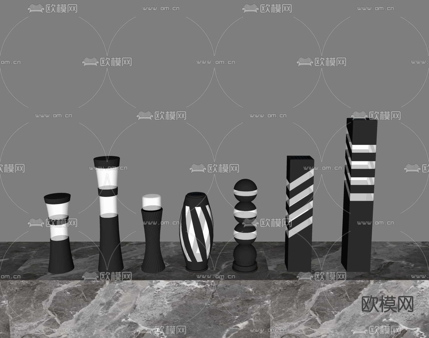 景观灯户外灯 草坪灯su模型下载（渲染图2）