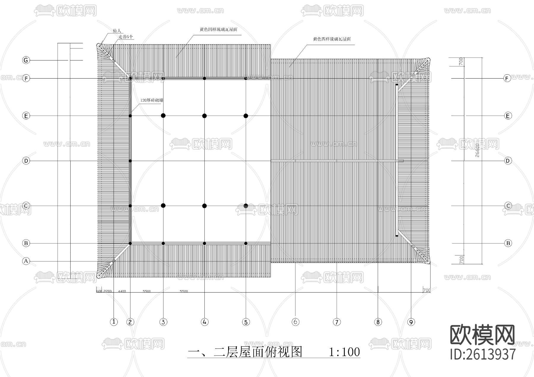 金山寺大雄宝殿CAD施工图下载（渲染图4）