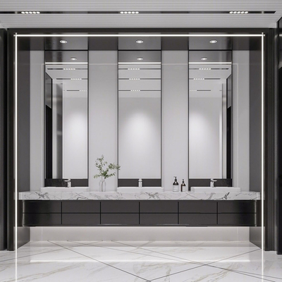  公共卫生间 洗手间su模型 