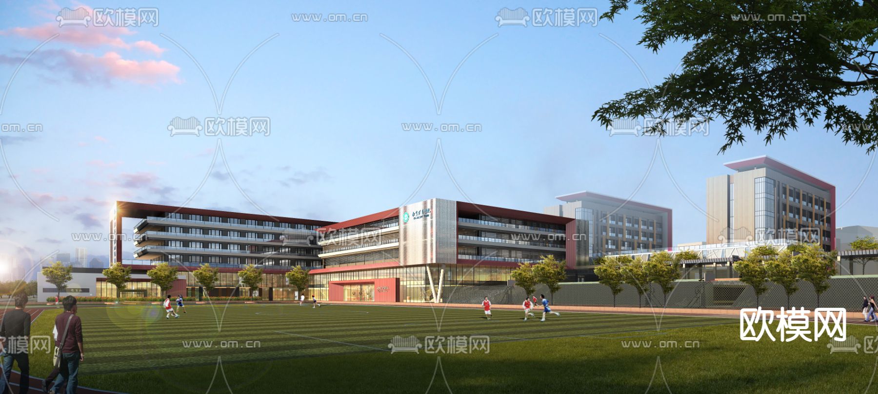 学校操场3d模型下载