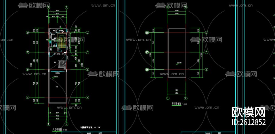 自建房CAD施工圖下載(渲染圖1)