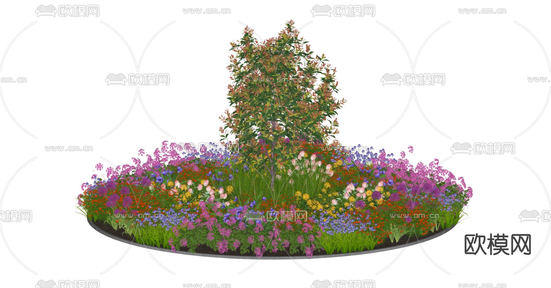 花池 灌木丛 植物堆su模型