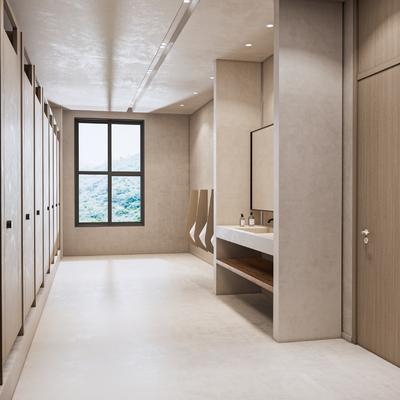  公共卫生间 洗手间su模型 