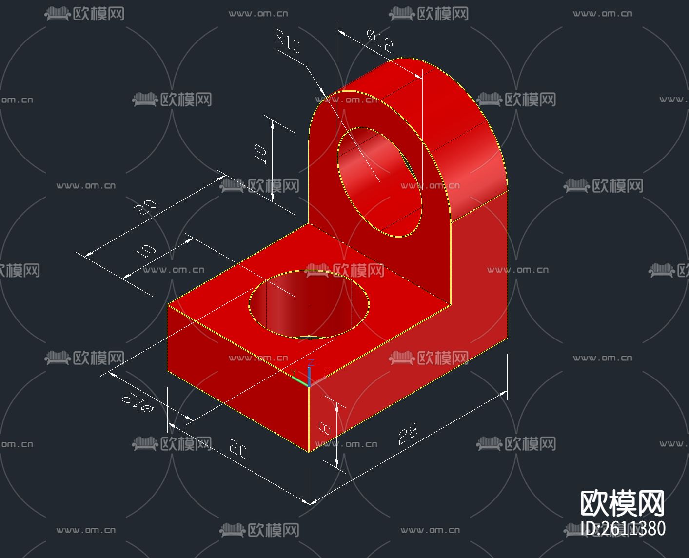 300套绘图练习素材CAD图库下载（渲染图5）