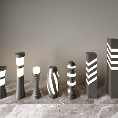  景观灯户外灯 草坪灯su模型 