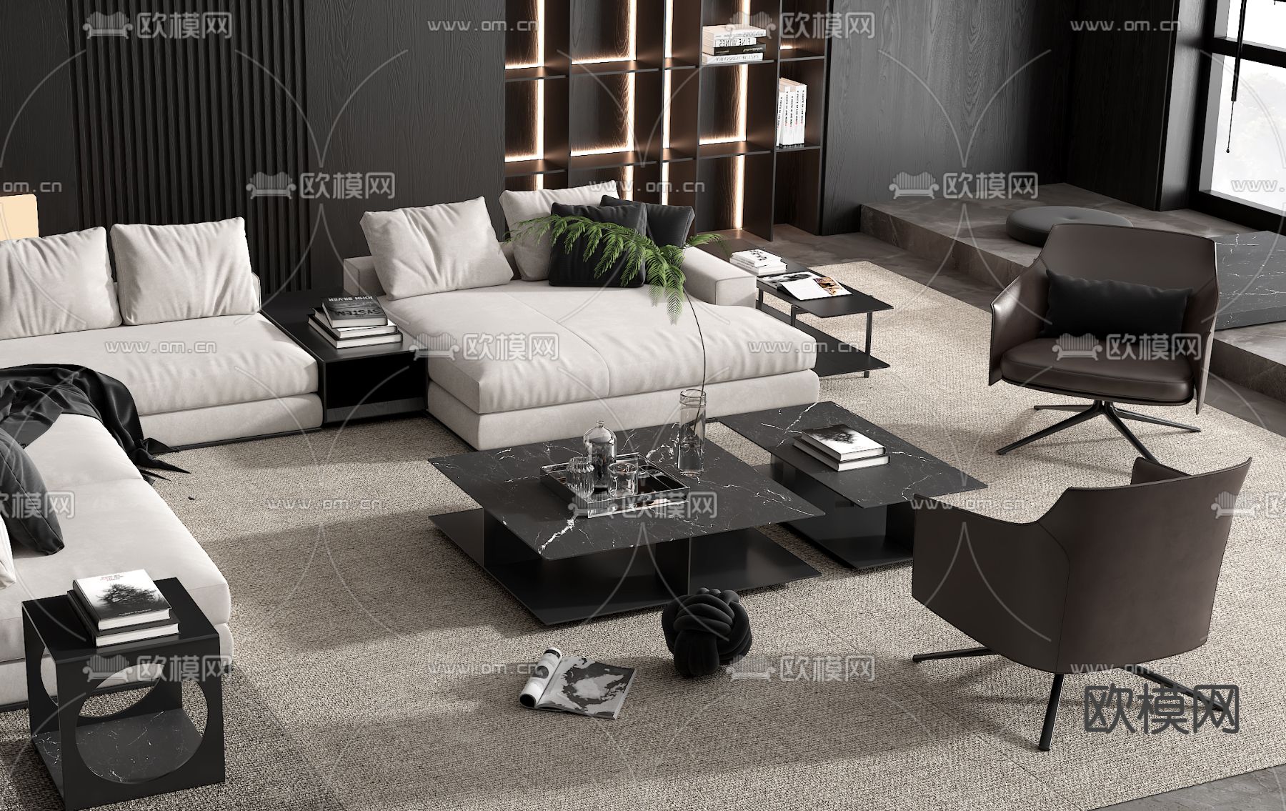 Poliform 组合沙发3d模型下载（渲染图4）